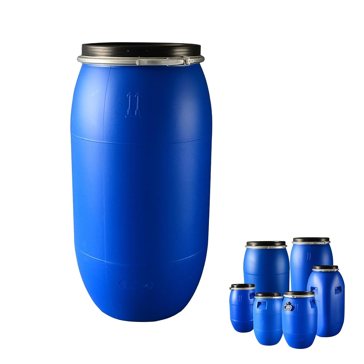 Plastic Water Storage Barrel with Lid, Food Grade, Air Tight, for Shipping, Industrial Use, and Rain Water Collection(30L)
