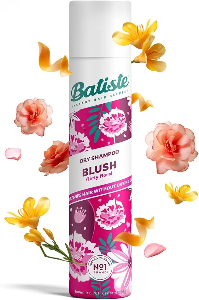 Shampoo a seco Batiste Blush 200ml Remove Oleosidade, Refresca Rápido, Livre de Sulfatos