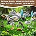 Gerrii 39 Pcs Forest Animal Diorama Kit Woodland Creatures Figurines with Trees Stones Sydney Paper Hunting Model Set for Nature Themed Crafts and Display Projects