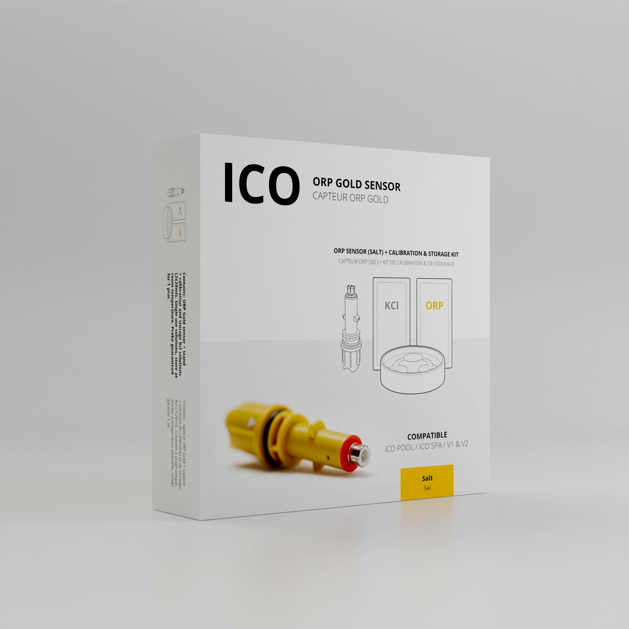 Ondilo Czujnik ORP do ICO wersja solna - Sonda ORP z rozwiązaniami do kalibracji i przechowywania - Kompatybilny z ICO Pool i ICO Spa