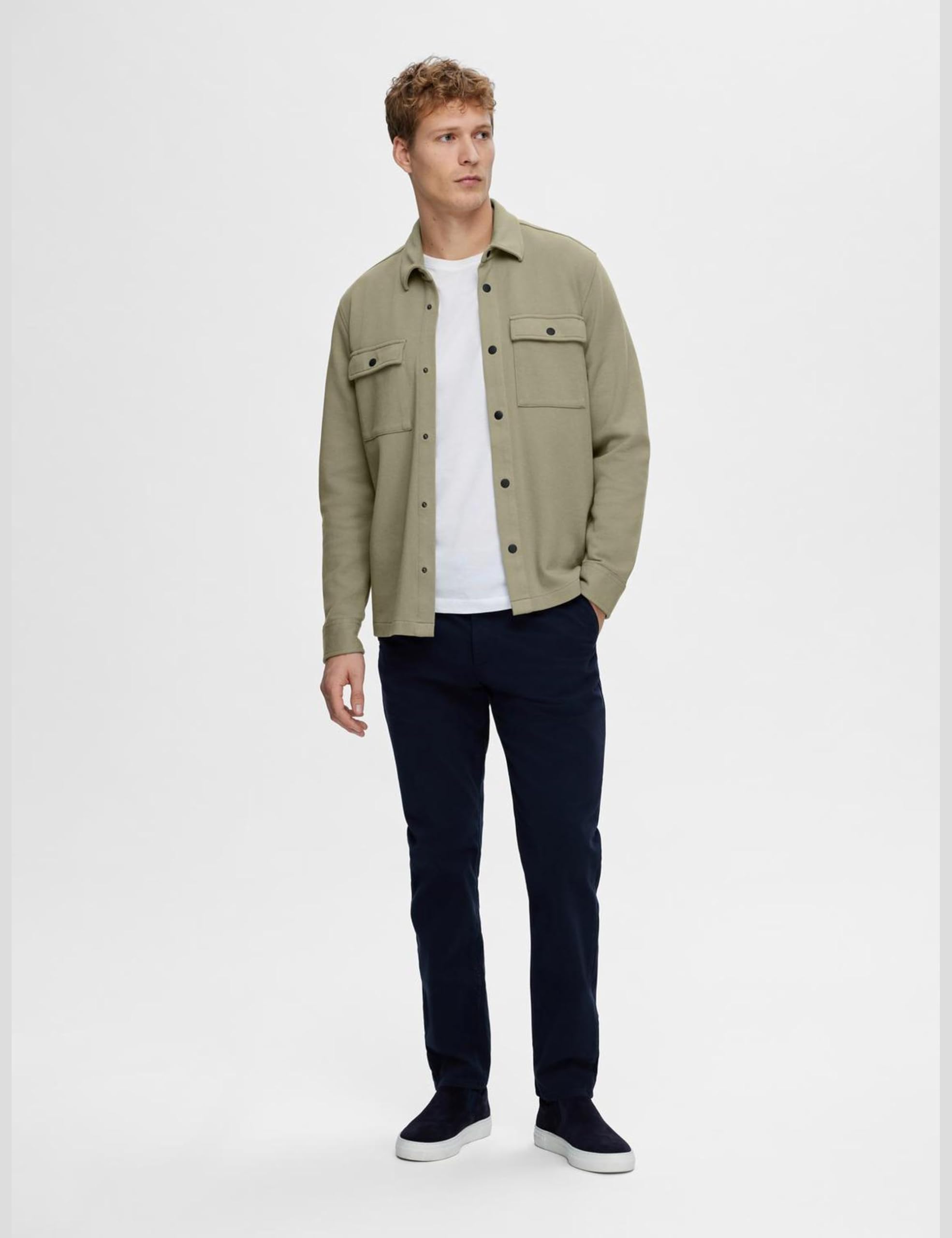 SELETED HOMME Męska kurtka Slhjackie Sweat Jacket Noos krótka kurtka, wetiver, XL