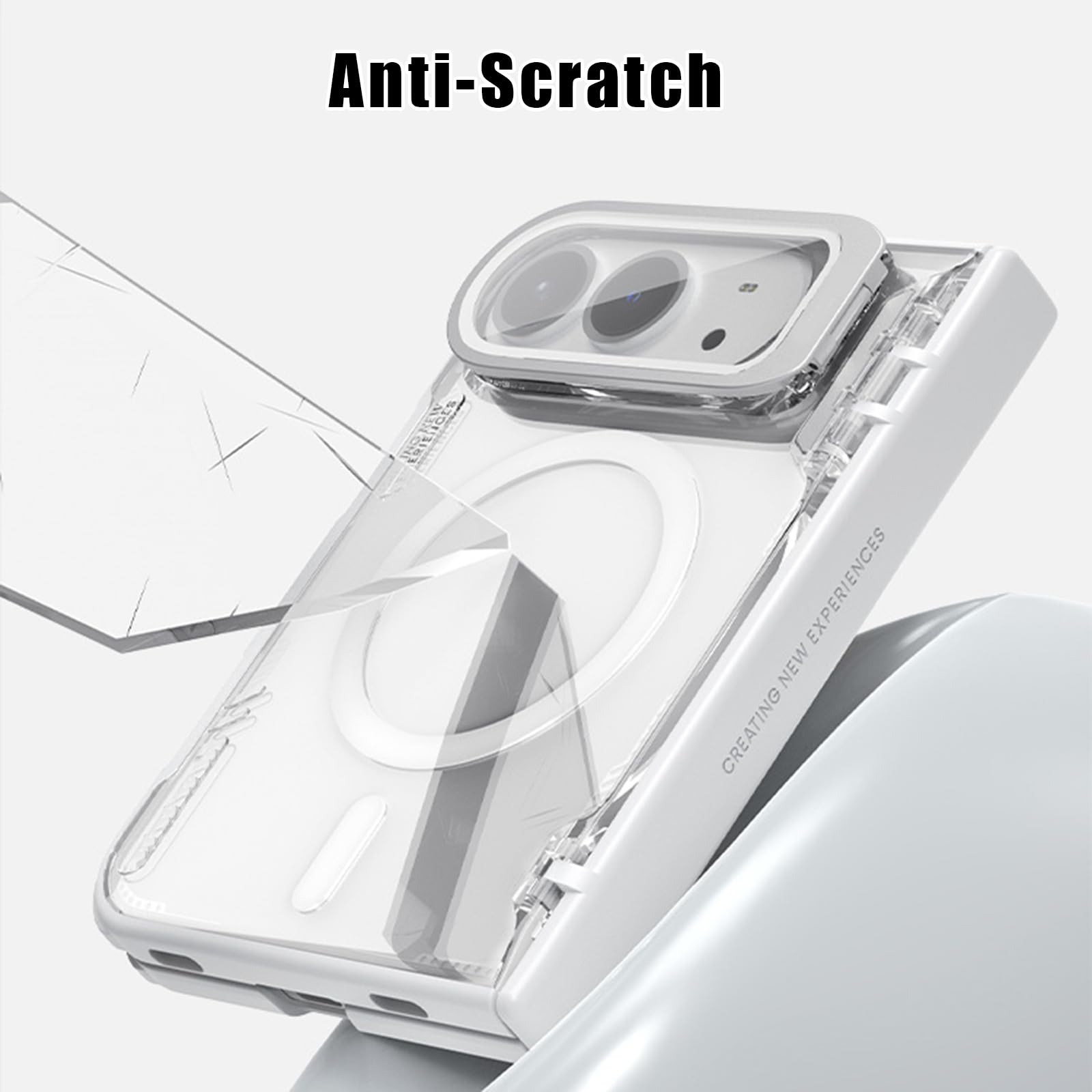 Magnétique Coque pour iPhone Duo, Claire Anti-Jaune Charnière Protection