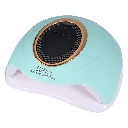 VOCOSTE Lámpara de uñas UV-LED, lámpara de uñas portátil, secador de esmalte de uñas de gel, secado rápido, con sensor de 4 temporizadores, 288 W,