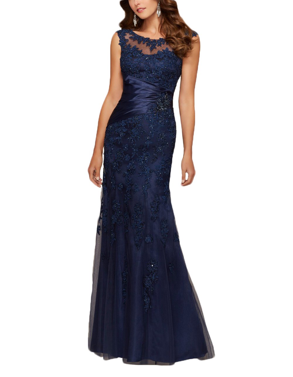 Mermaid Evening Dress Lace Beaded Long Mother of The Bride Dresses Robe de Soiree 2018 Prom Gowns