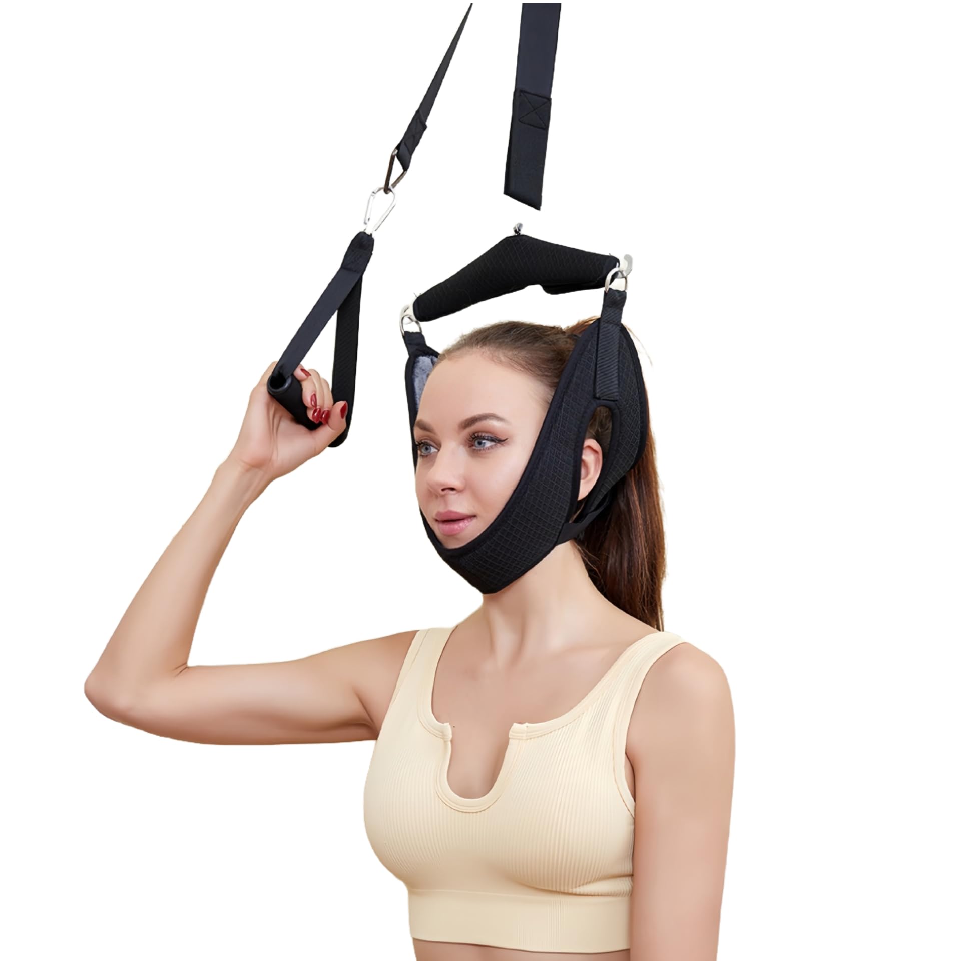 IPENNY Neck Cervical Traction Device Over The Door for Home Use – Adjustable Cervical Stretcher for Neck Pain Relief & Spinal Decompression, Portable Physical Therapy Equipment