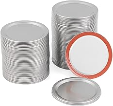 80 Pcs Canning Lids Canning Jar Lids Jar Lids for Canning Split-Type Lids with Silicone Seals Rings Secure Canning Jar Caps(Sliver, 70mm)