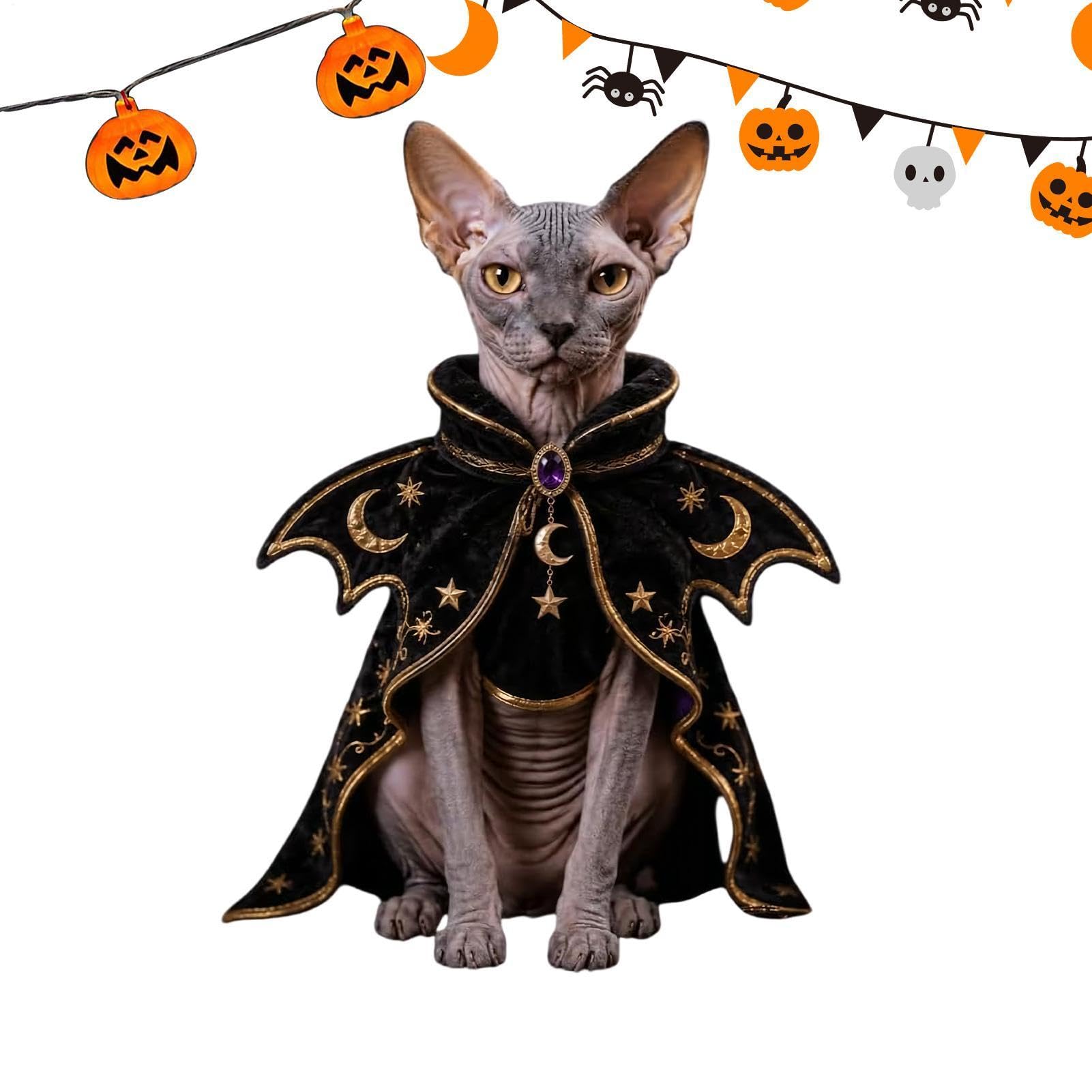 Capa de gato ligera sin rozaduras para celebraciones