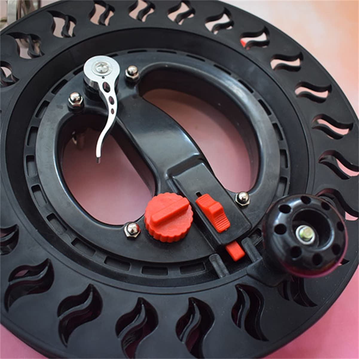 Carrete enrollador de línea para Cometas, Rueda de Agarre para Carrete de bobinado para niños y Adultos, Bloqueo Seguro, Accesorio Profesional y Duradero para Cometas (tamaño: 23 cm)