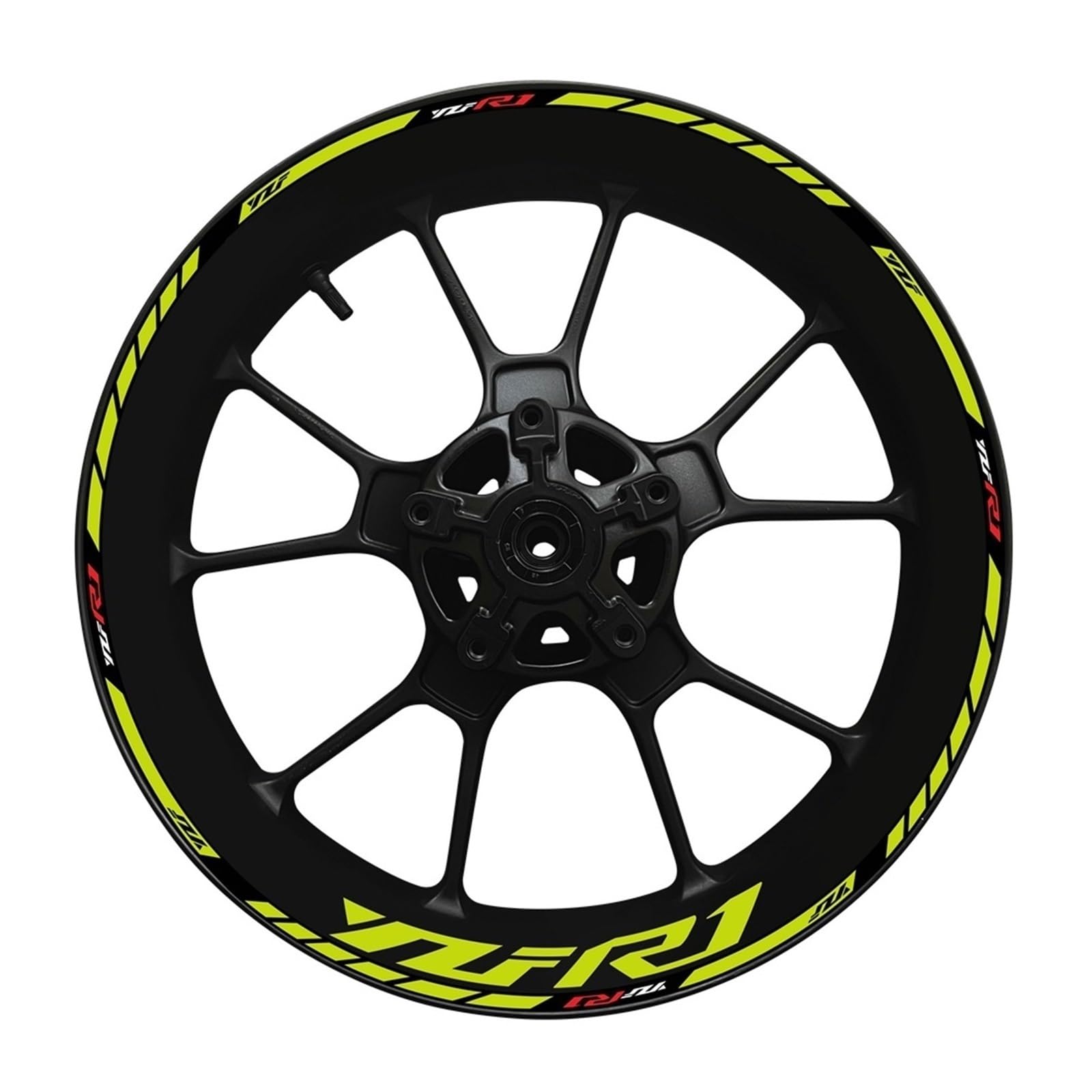 Motorcycle Thickened Edge Outer Ring Reflective Sticker Stripe Wheel Decals for Yamaha YZF R1 Motorbike(Color22)