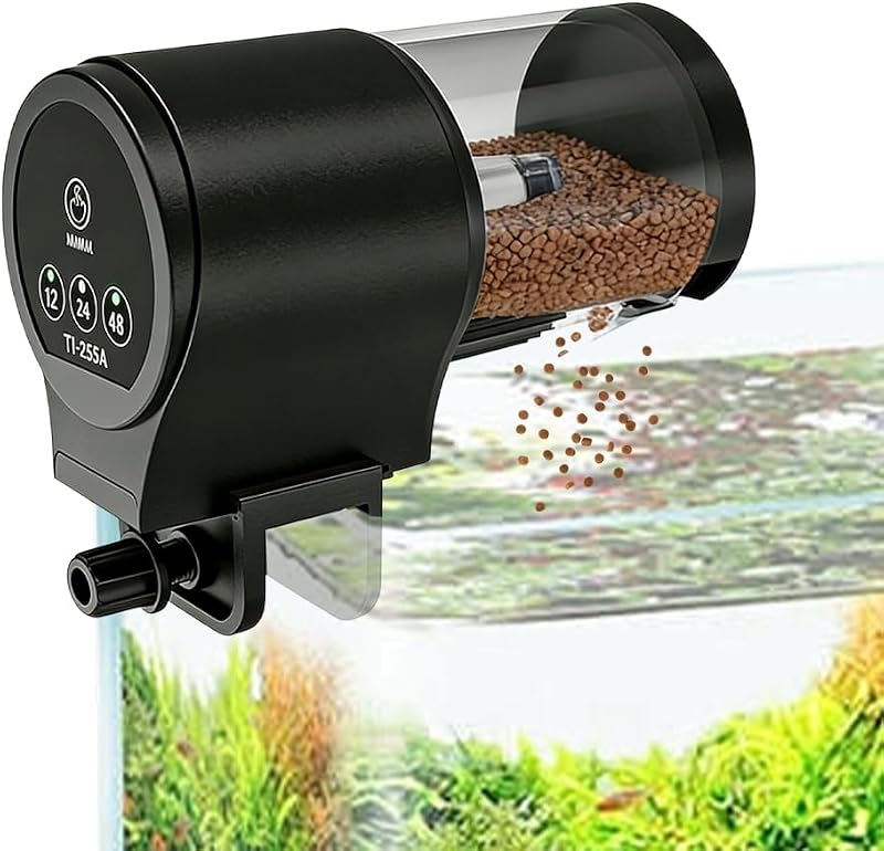 Mangiatoia automatica per acquario, mangime per pesci e acquari, 100 ml, grande capacità , mangime per pesci e acquari, mangiatoia automatica per acquari, serbatoio per pesci