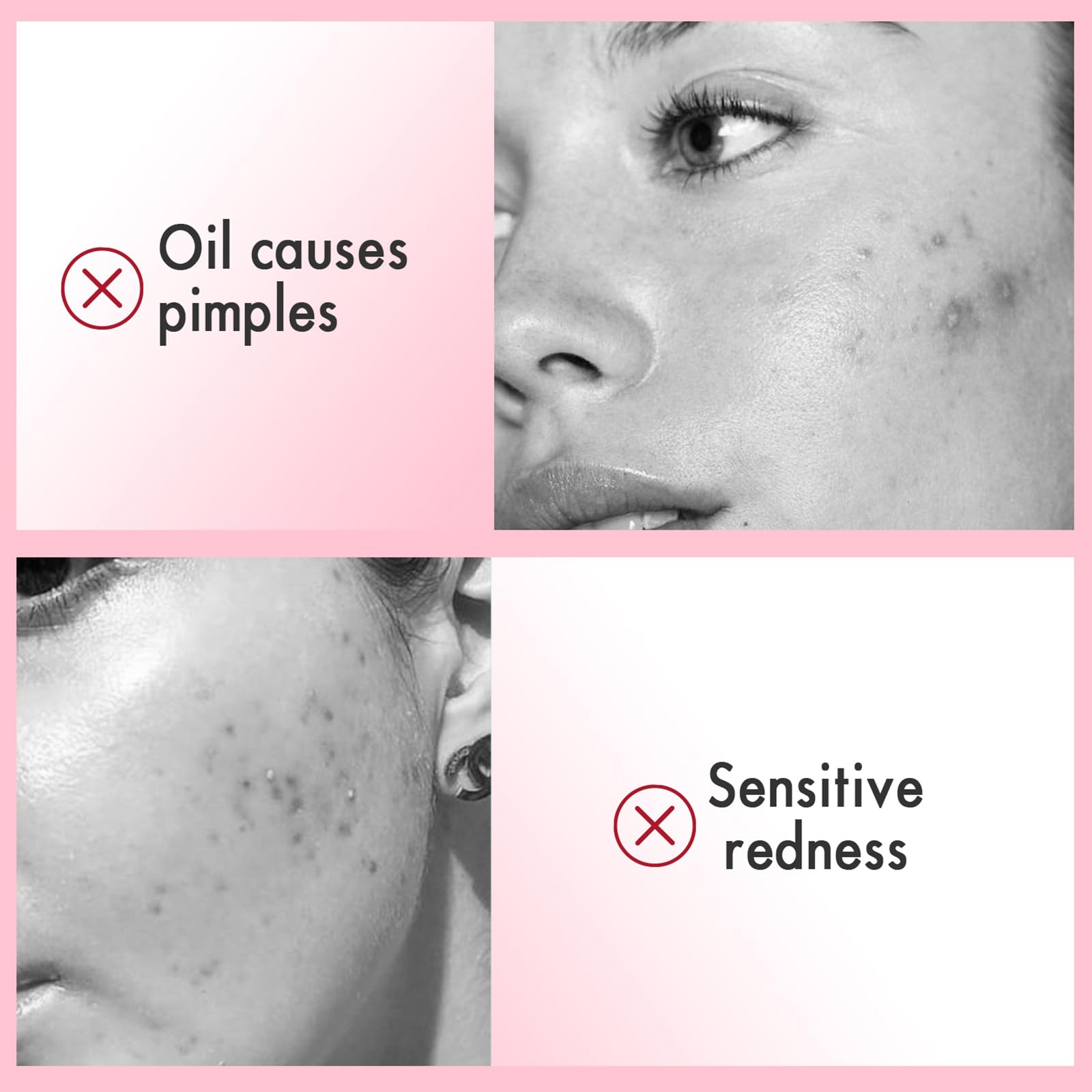 Gel Pre-Makeup Idratante per Pelle Liscia E Trucco Perfetto, Primer Viso Leggero E Duraturo, Riempie Pori E Rughe, Confezione Da 2 Pezzi (Rosa)