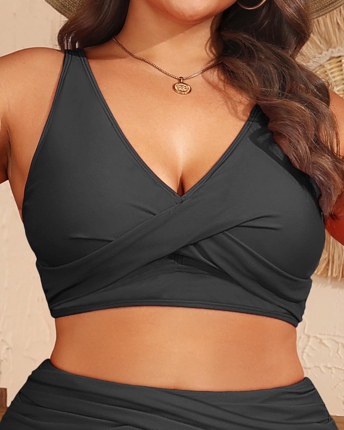 Women Plus Size Bikini Top - Twist Front Swimsuit Top Push Up Full Coverage Bathing Suit 2025 Swim Bra for Large Bust - Image 5