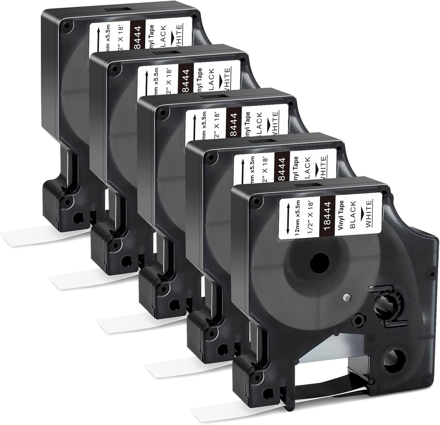 BEYONDTEK 18444 Vinyl Label Tape Work with DYMO Rhino 4200 5200 Label Maker