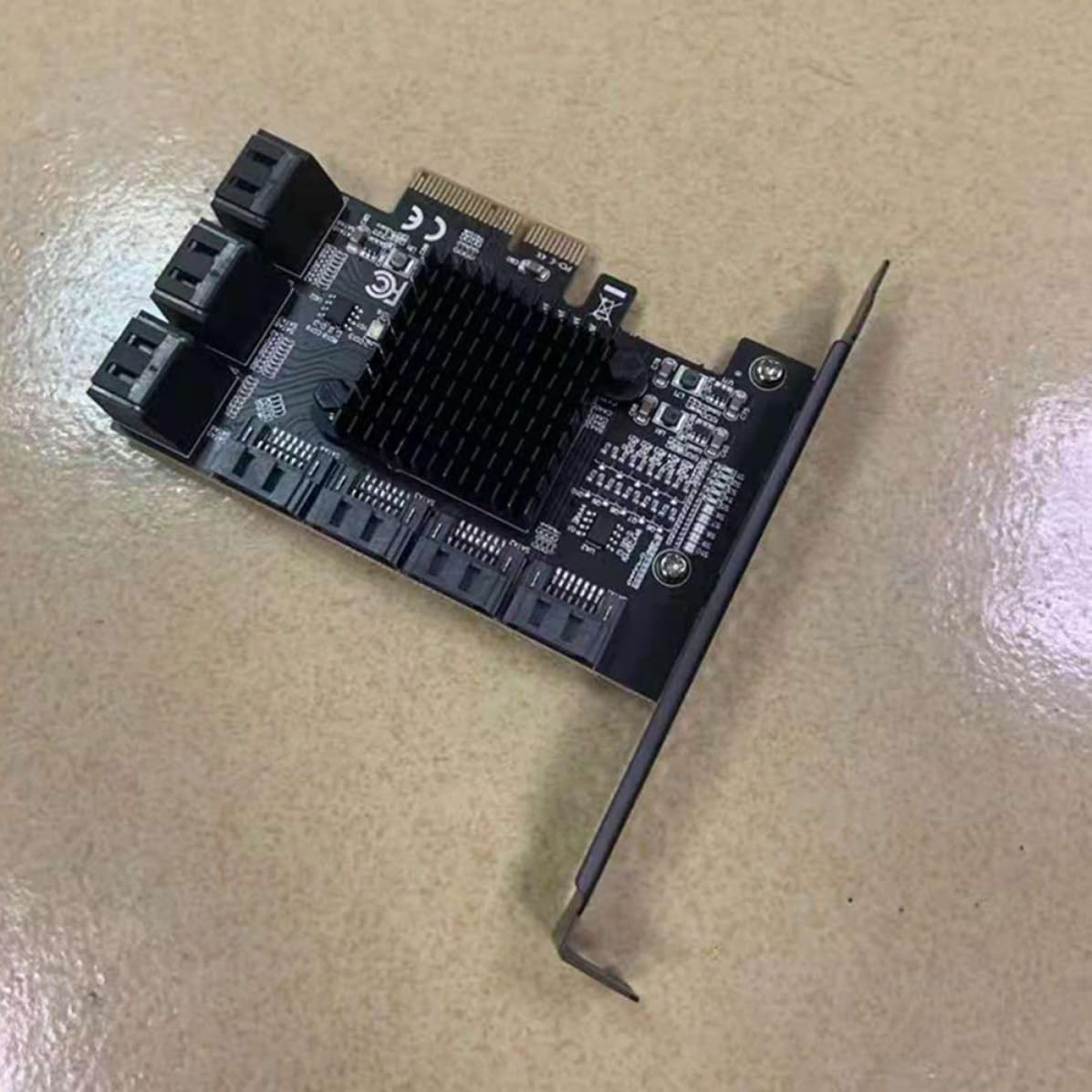 Serial with Ata 3.0 Expansion Card Pci-e X4 3.0 10-Port Controller Card Adapter for Stable and Fast Transmission Rate Workstation Large Capacity Server