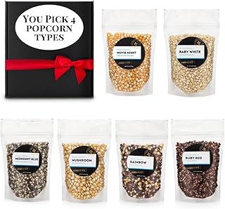 Dell Cove Spices | Custom Popcorn Snacks Pick Your Own Gift Set of 4 | Non-GMO & Gluten Free Popcorn Accessories