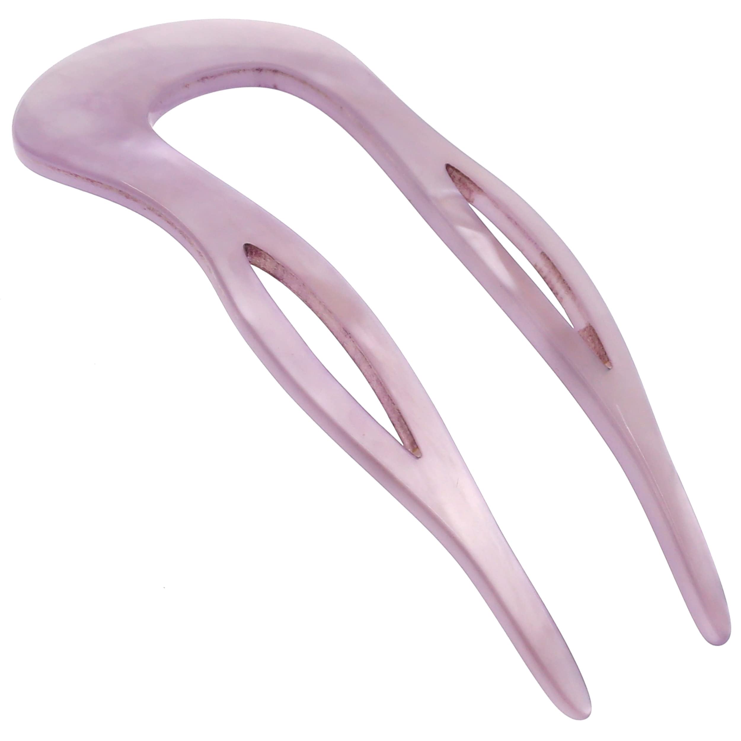 Camila Paris CP3415 French Twist Stick Clip Pins, Purple, Wavy Hair Pin U-Shaped Hair Fork for Girls Spiral Updo Chignon Bun Holder, Fashion Flexible