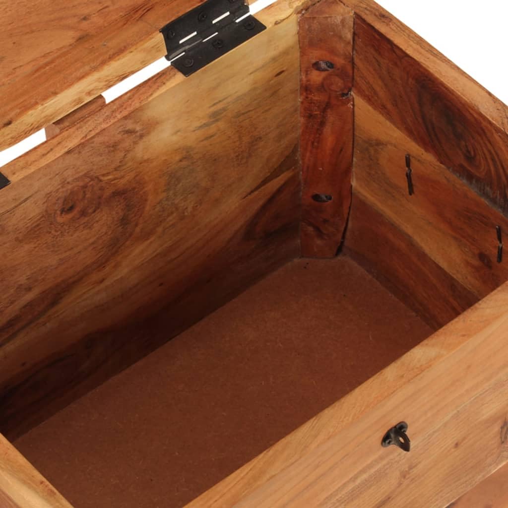 vidaXL Aufbewahrungsbox 39x28x31 cm Massivholz Akazie, Werkzeugkasten, Werkzeugkoffer, Box, Lagerbox, Aufbewahrungsbox mit Deckel, Aufbewahrungskiste