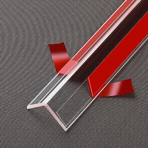 Protector De Esquinas De Pared Transparente, Moldura De Borde De Pared De Plástico, Protectores De Esquinas Para Papel Tapiz, Protectores De Parachoques, Tiras De Moldura De Borde En Forma De L(Width
