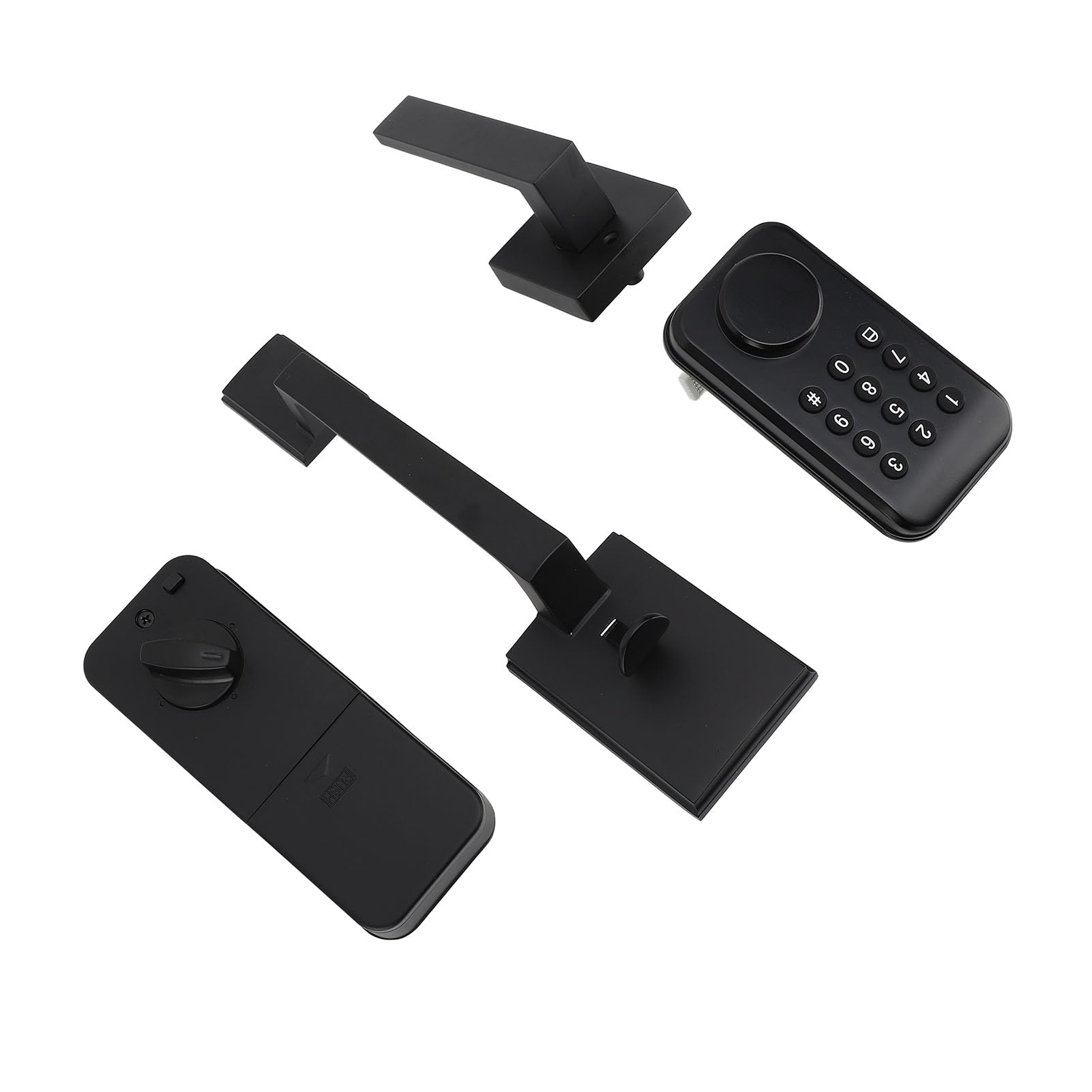 Set di serrature senza chiave Set di impronte digitali Tastiera elettronica automatica Catenaccio Codice intelligente digitale con maniglia nera per porta d'ingresso Sicurezza