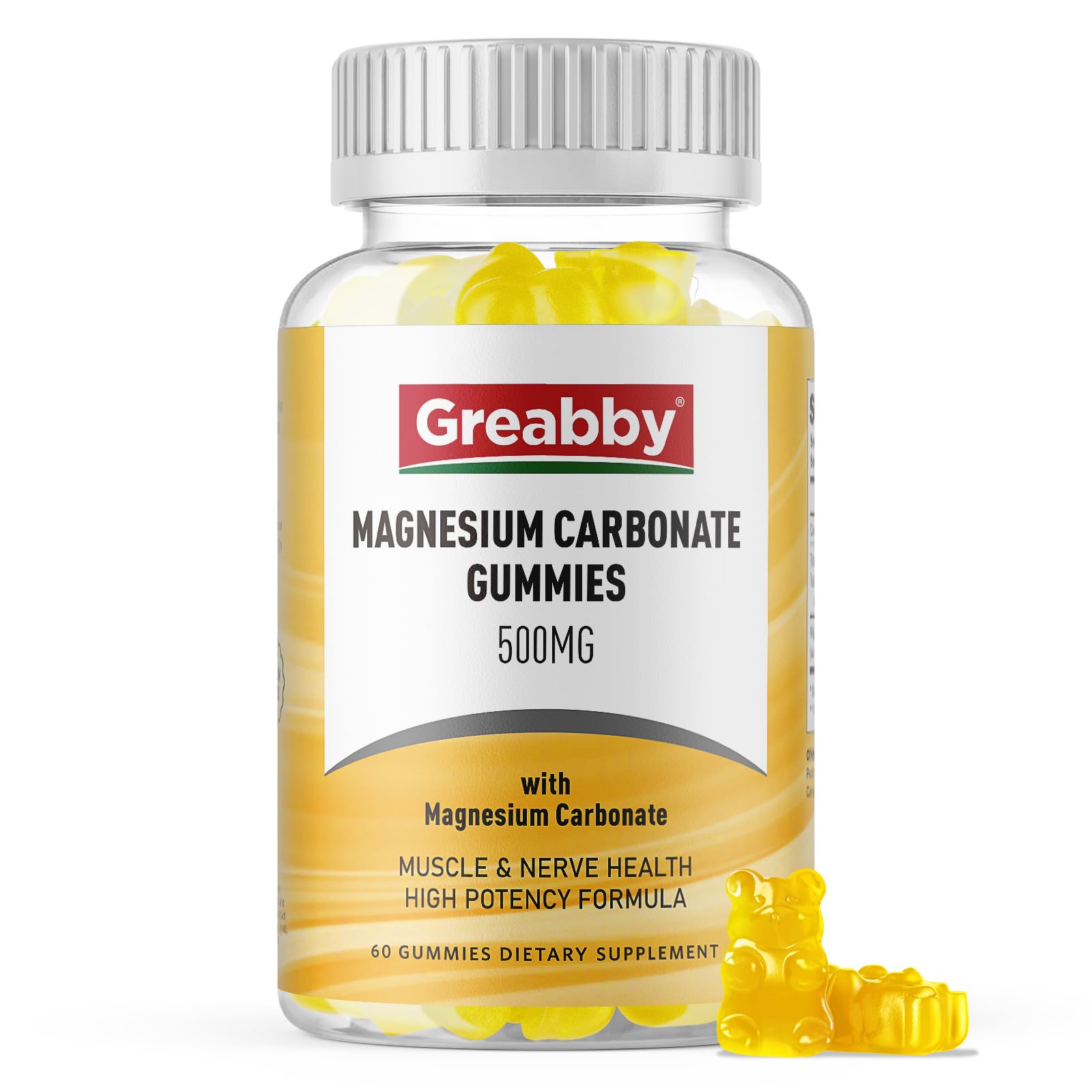 Amazon.com: GREABBY Magnesium Carbonate 500mg Gummies, Magnesium