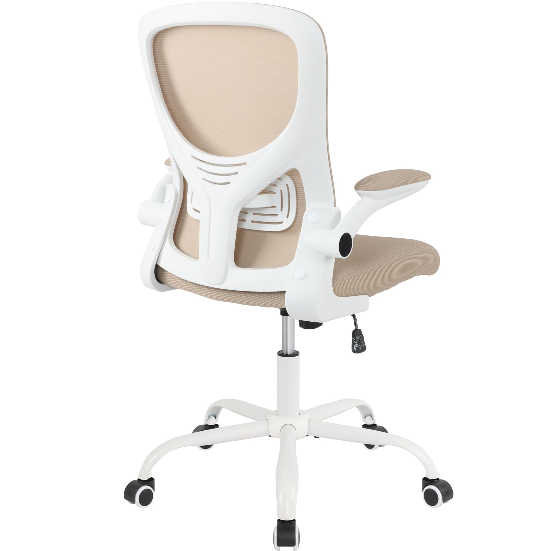 Hyrestii Home Office Chair Ergonomic Desk Chair with Lumbar Support, Comfortable Office Chair with Flip-up Arms, Mesh Computer Chair with Thick Cushion