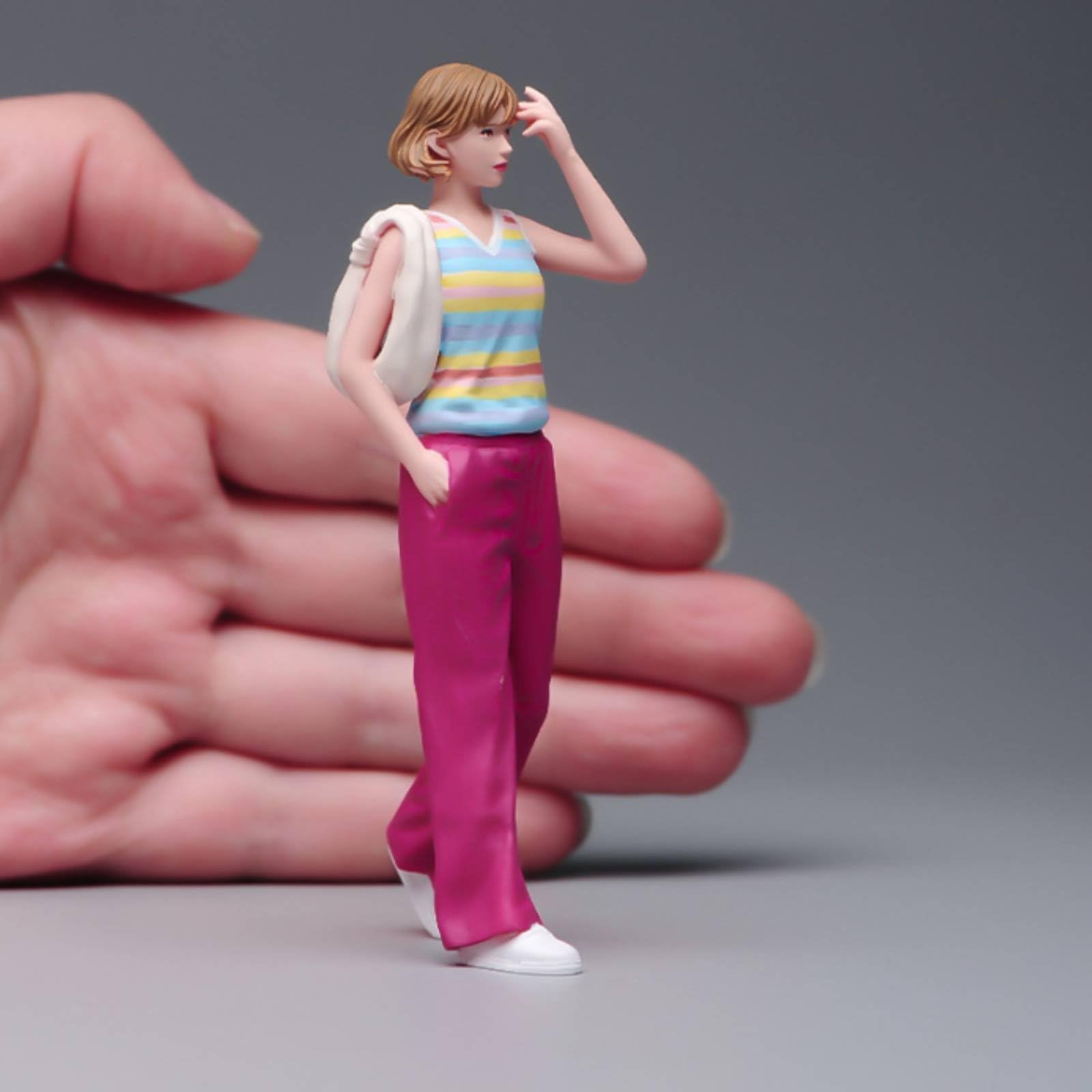 Miniatur-Frau detailreich Resinfigur authentisch Diorama-Figur für Modellbauer, Sammler, 1/18, Fein Bemalt Mit Fünf Gesichtszügen