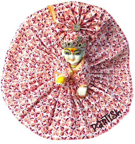 Image of Partish Laddu Gopal Cotton Poshak with Pagdi for Summers, Pack of 4 (Size 4) l Ladoo Gopal Dress l Bal Gopal l Kanha Ji Thakur Ji Dress