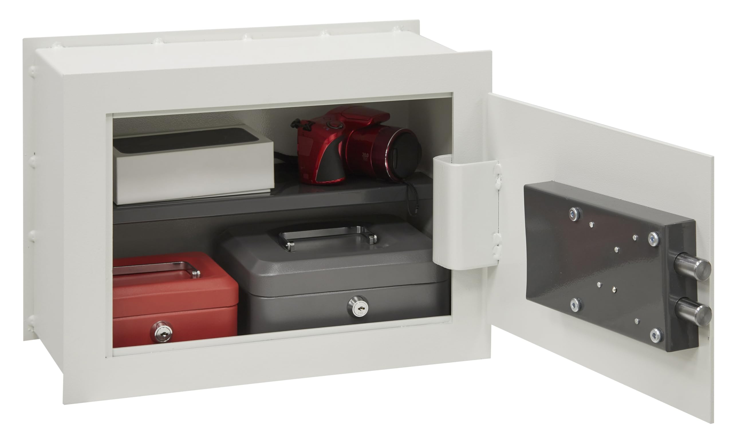 ARREGUI Ideal 5 271350 Caja Fuerte de Empotrar a Pared con Cerradura de Llave | Caja de Seguridad para Casa y Hogar | Fácil de Usar | 30 x 41 x 20 cm | 17 L