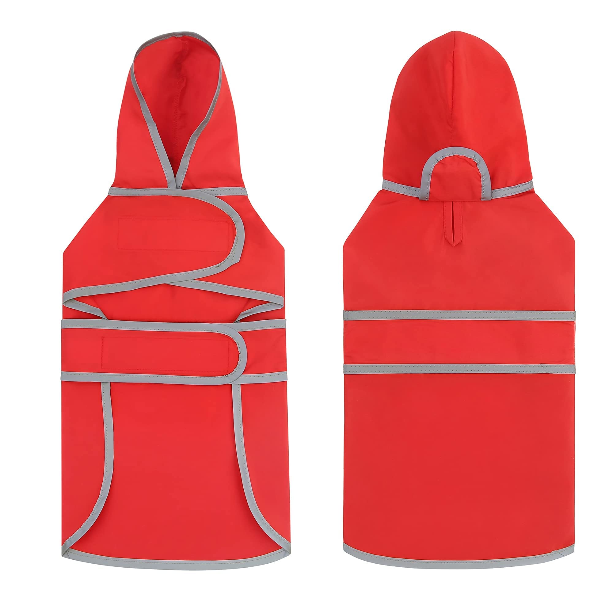Impermeable Impermeable para Perro con Capucha y Agujero para Correa, para Perros y Cachorros pequeños, medianos y Grandes