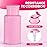 2 Pack Pink Push Down Pump Dispenser - Nail Polish Remover Pump Empty Refillable Bottle Containers for Makeup Remover Micellar Water Facial Toner, 200ml 6.7oz