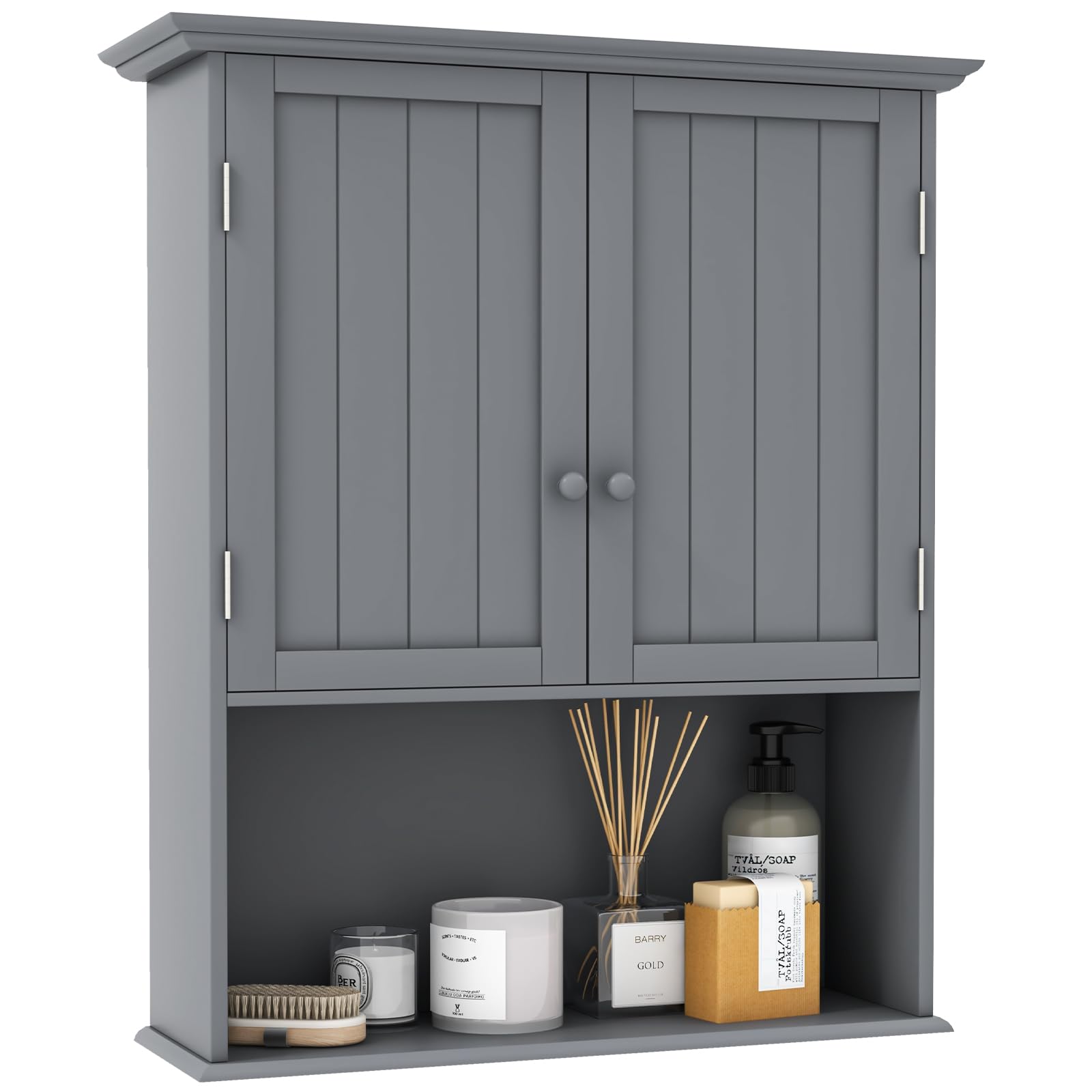 Multigot Wooden Bathroom Cabinet, Wall-Mounted Storage Cabinet With