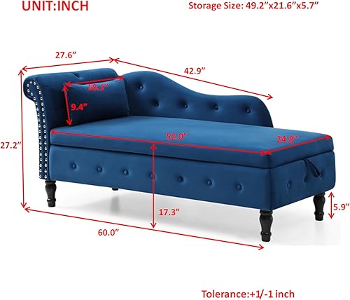 Miniatura 10 de Aoowow Banco de almacenamiento de terciopelo rosa para dormitorio, extremo de la cama, sofá con brazo enrollado, tumbona para interiores con