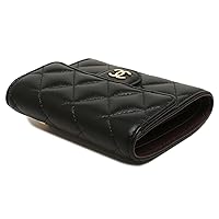 開運財布！シャネル マトラッセ 黒 コンパクト財布 正規保証 2718. Amazon | [CHANEL] [シャネル] 三つ折り財布 マトラッセ