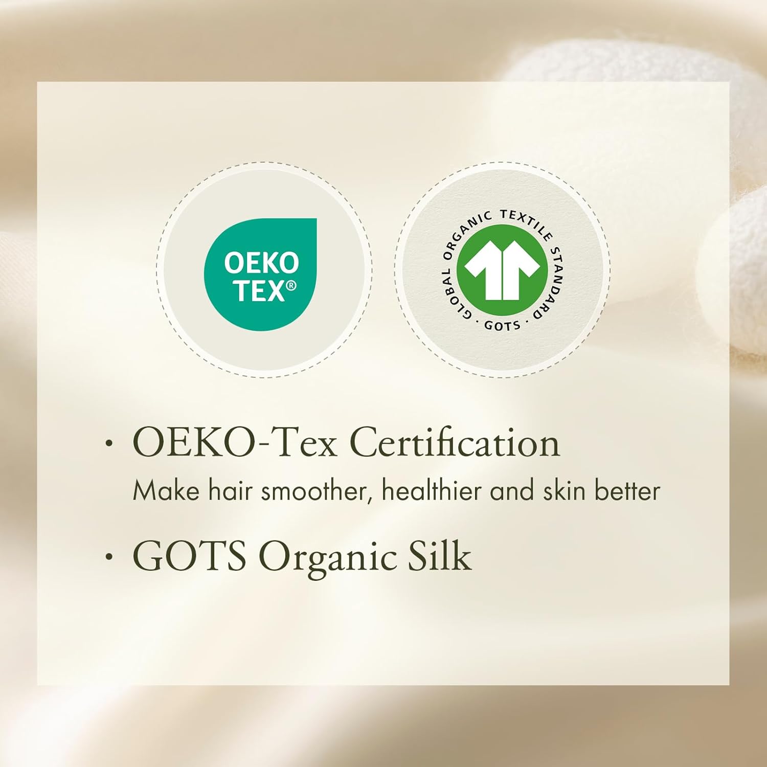 LILYSILK 100% Silk Pillowcase 1PC 25MM Pure Bed Pillowcase for Hair & Skin Oxford Envelope Double-Sides Charmeuse Silk,Ivory King 20x36 inches