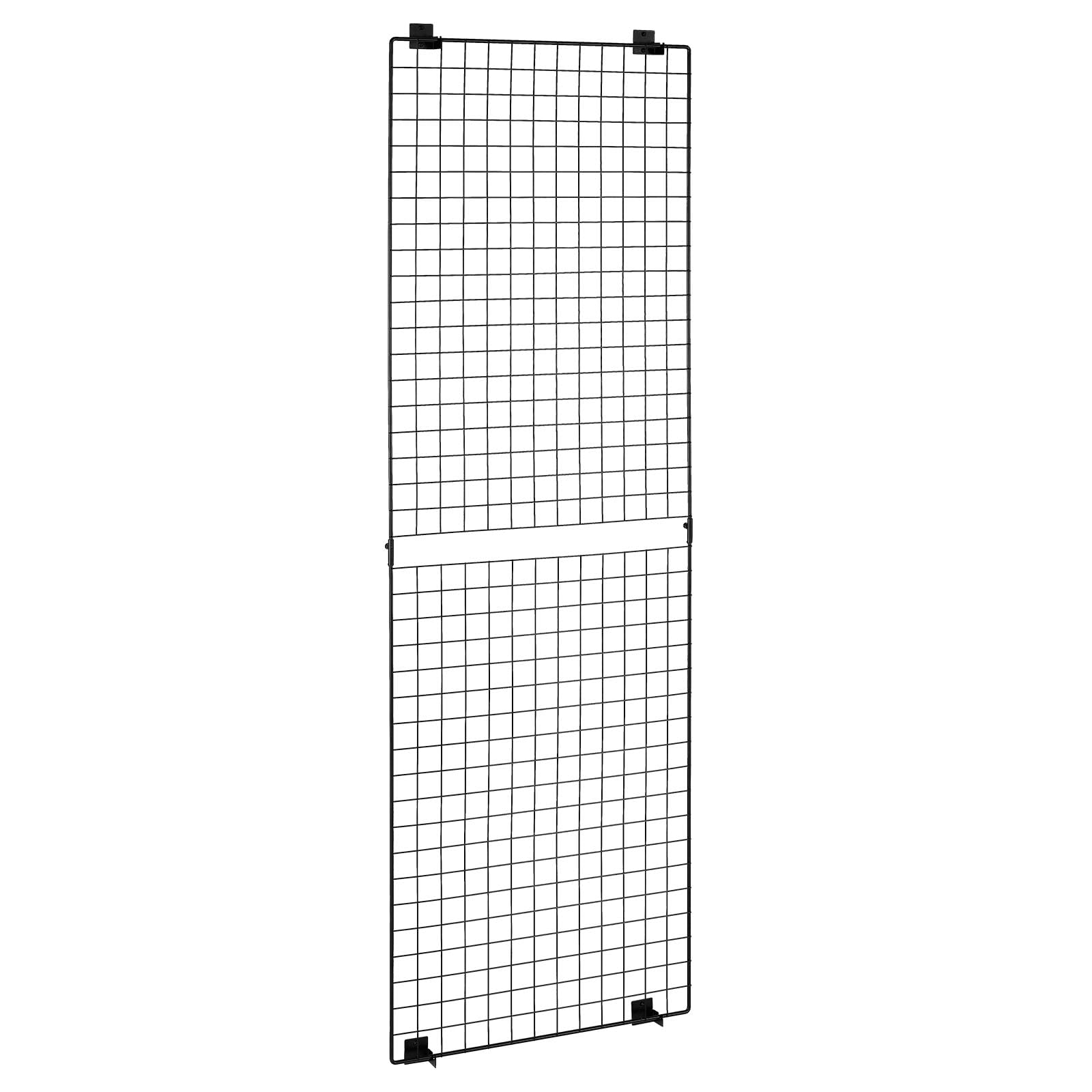 VEVOR Paneles de Pared de Rejilla, 610 x 11 x 1828 mm, 3 Unidades, Estante de Exhibición de Arte Montado en la Pared de Acero al Carbono, Tablero de Notas de Pared para Fotos, Decoración, Negro