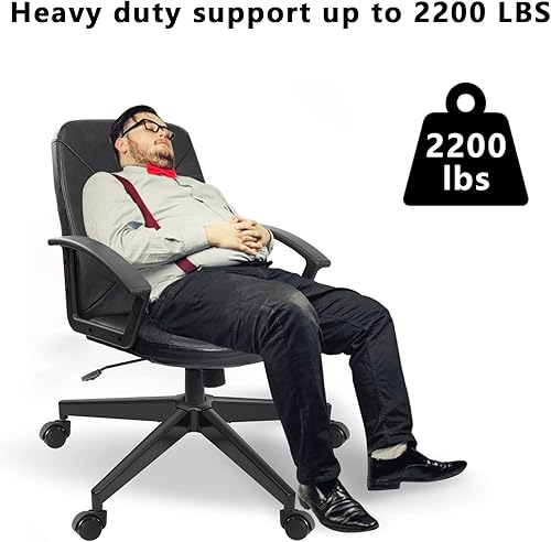 Miniatura 6 de Piezas de repuesto para silla de oficina, 28 pulgadas, repuesto de base resistente (2200 libras), pata de metal reforzada, rueda universal y