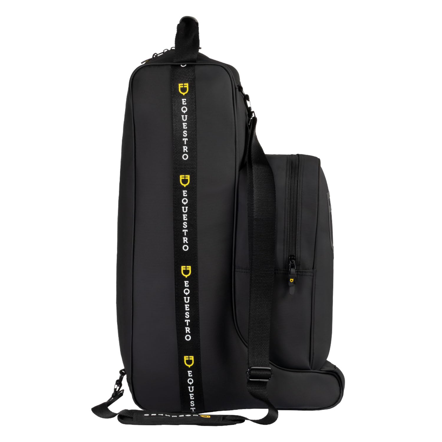 Borsa Porta Stivali e Casco, Zaino Sportivo in Tessuto Nero con Tracolla