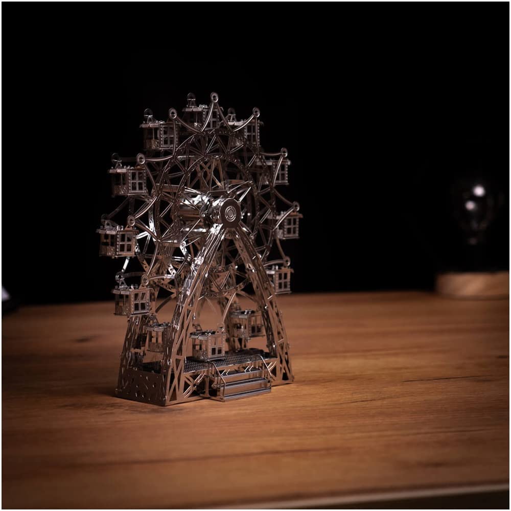 PRZEjażdżka rozrywkowa, model diabelskiego młyna, metalowy zestaw modeli do składania, puzzle 3D do rękodzieła budowlanego dla dorosłych i dzieci, figurka kolekcjonerska.