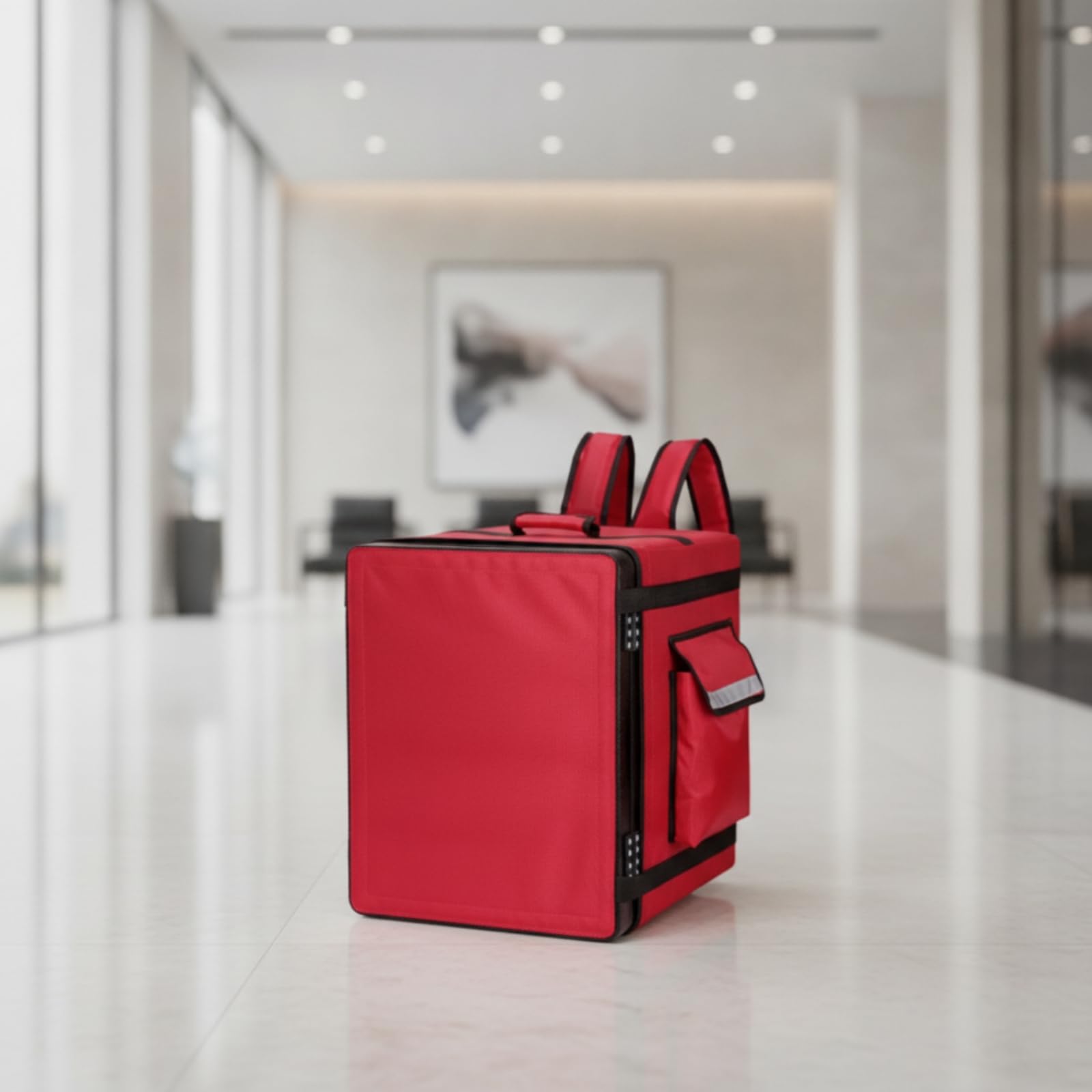 Sharplace Isoliertasche Lieferrucksack Transportbox Warmhaltebox Schaum Dicke Isolierschicht für Warme Und Kalte Speisen mit Trennwand Und