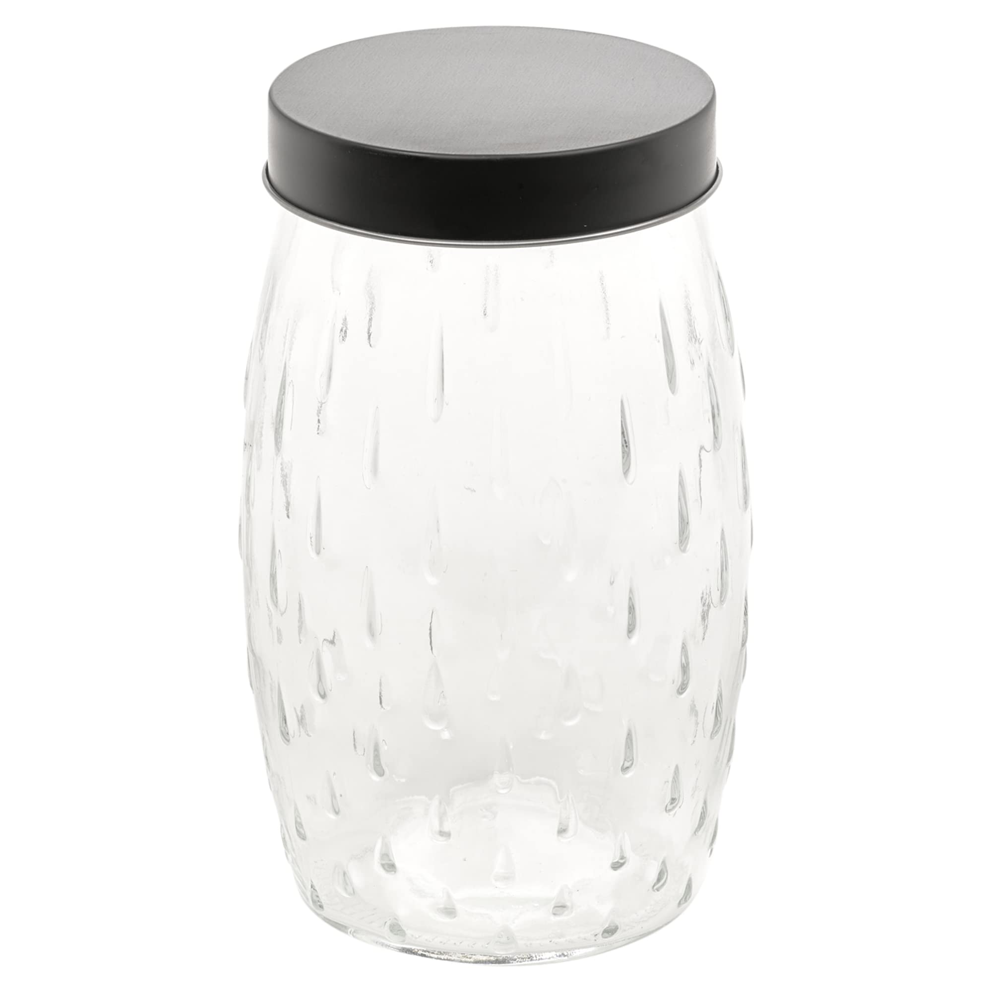 Airtight Lid Teardrop Glass Storage Jars Food Containers Kitchen Home Preserving (2L)
