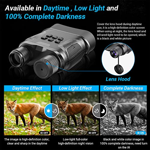 Night Vision Goggles Binoculars 800M Digital Infrared Night Vision Save Photo & Video In Total Darkness For Hunting Wildlife Observation Surveillance 3000Mah Rechargeable Battery #TOP1