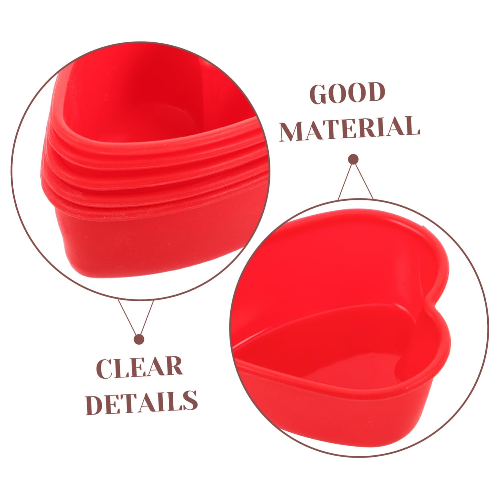 IMIKEYA 50piezas Molde de Silicona Forma de Corazón Pequeño para Hornear Cupcakes y Tartas Antiadherente para Dulces y Pasteles