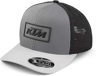 Outline Trucker Cap, Gray and Black Mesh, Snapback Adjustable, Flexfit 110