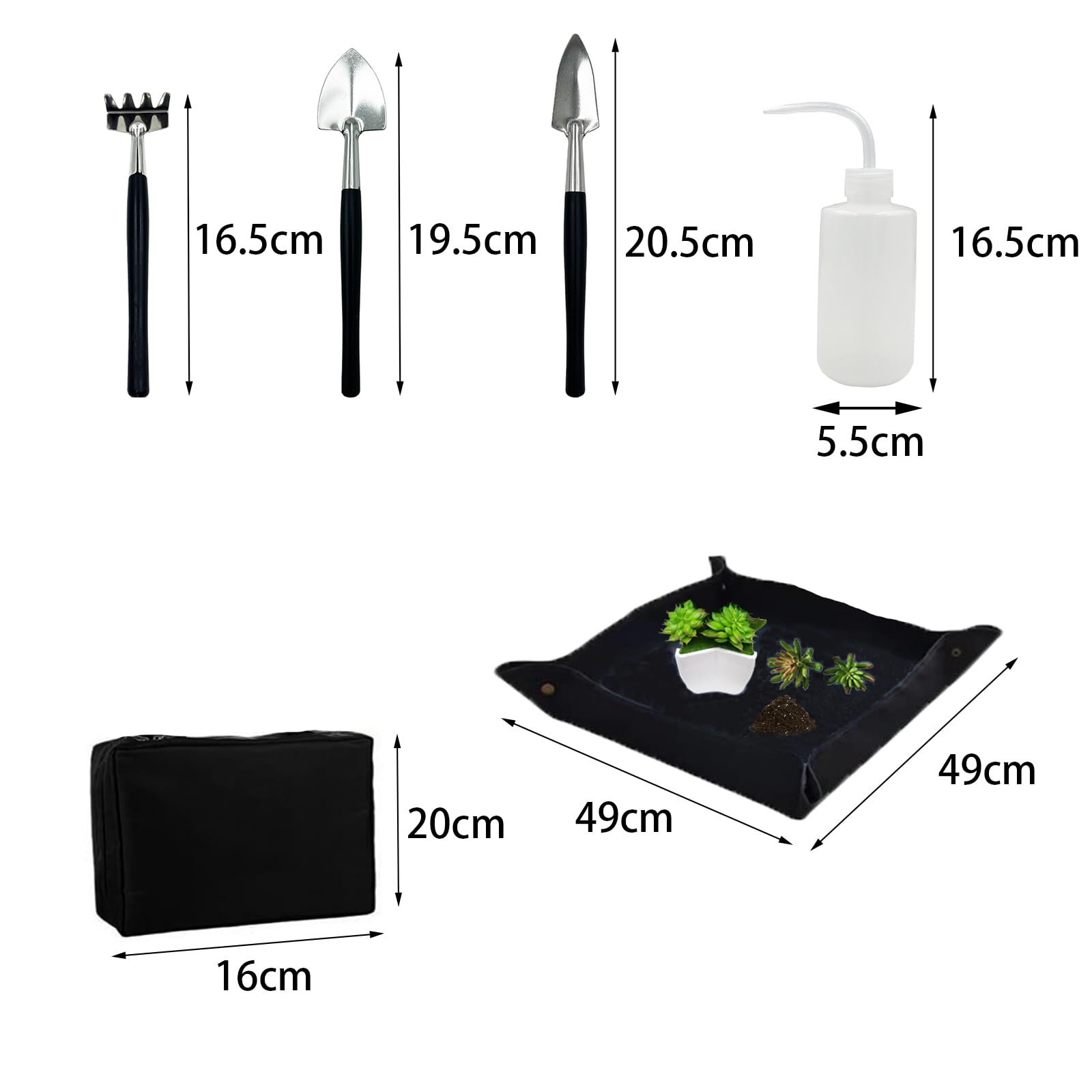 DUGYIRS Succulent Plants Tools,Garden Hand Transplanting Miniature Planting Gardening Kit for Miniature Plant Care - Image 3