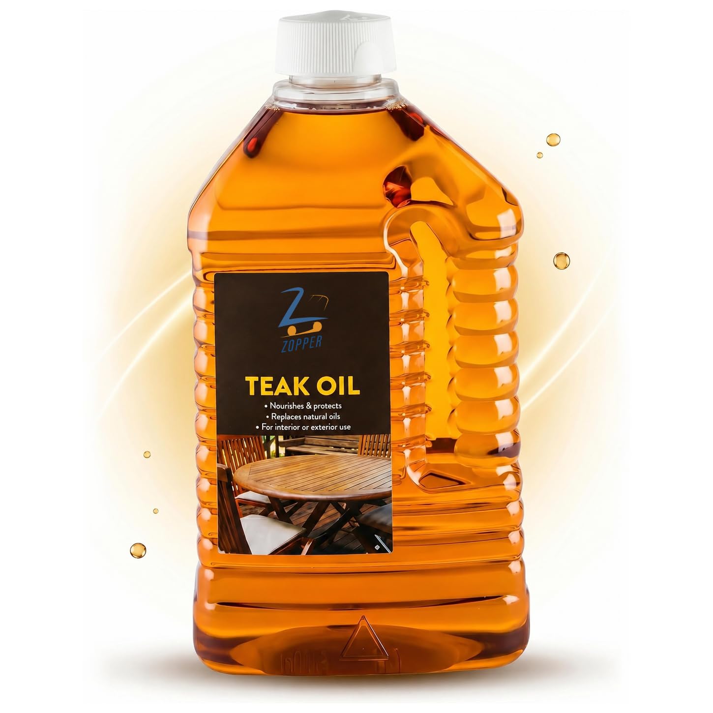 Teak Oil 2L – Deep Penetrating Wood Treatment for Decking, Garden Furniture & Hardwood – Nourishes, Protects & Restores Wood – Water Resistant Interior & Exterior Finish