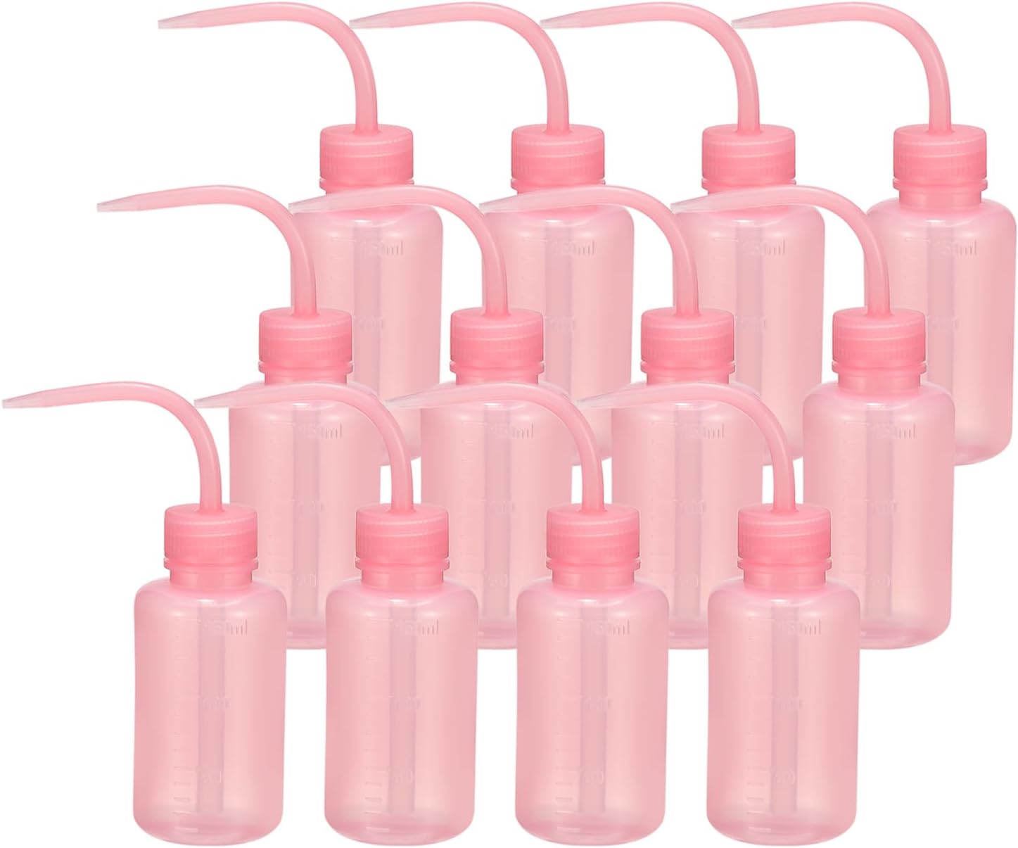 Patikil 150ml 5oz Succulent Eyelash Tattoo Wash, 12 Pcs Plastic Watering Squeeze Rinse Bottle for Plant Eyelash Extensions Irrigation Lab Gap Cleaning, Pink