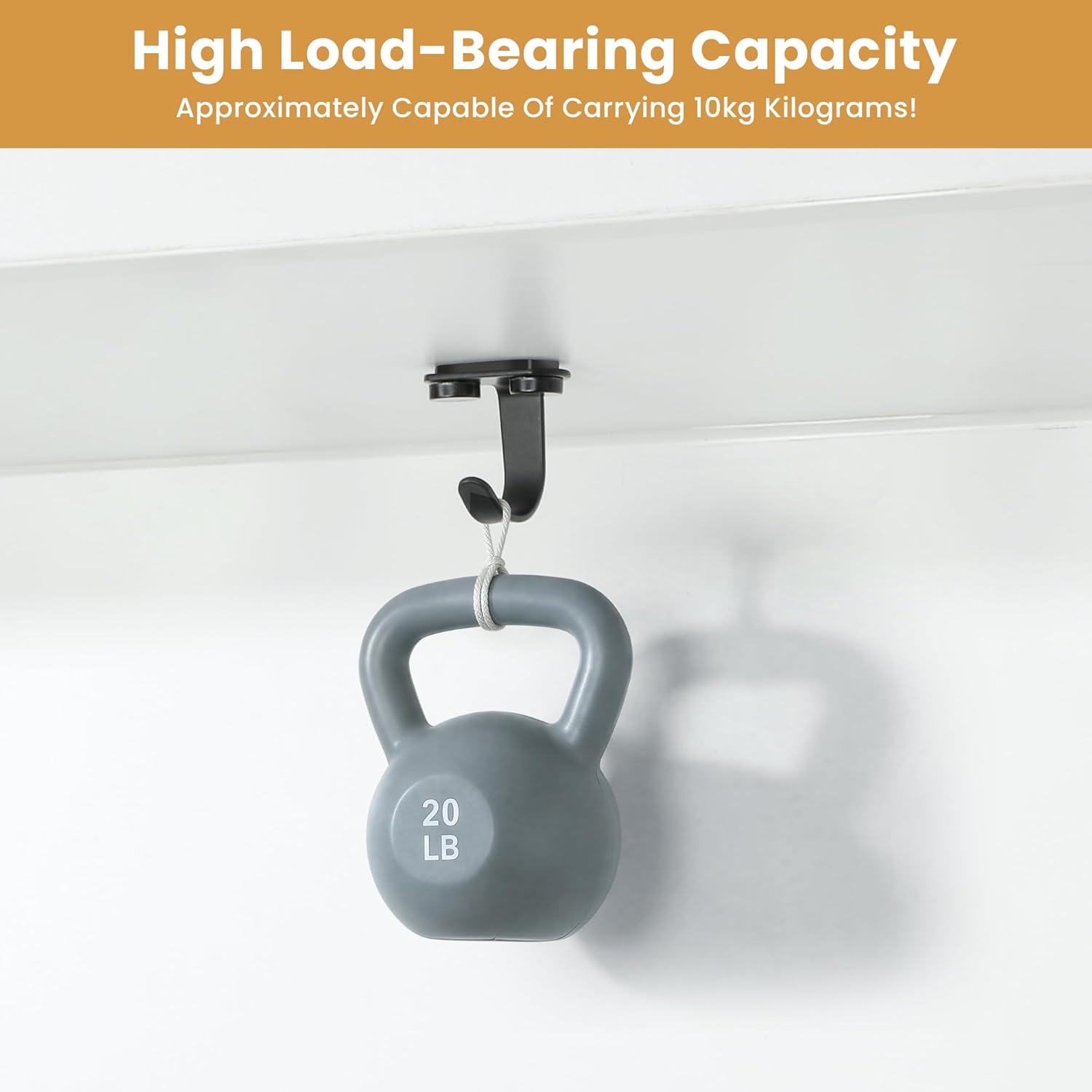 Alise Ceiling Hooks Black Under-Shelf Cup Hook,Heavy Duty Plant Hanger Shelf Hook Stainless Steel Coffee Mug Hooks for Under Cabinet,Table,Kitchen,Screw Mount Key Purse Cup Hanger,Pack of 10