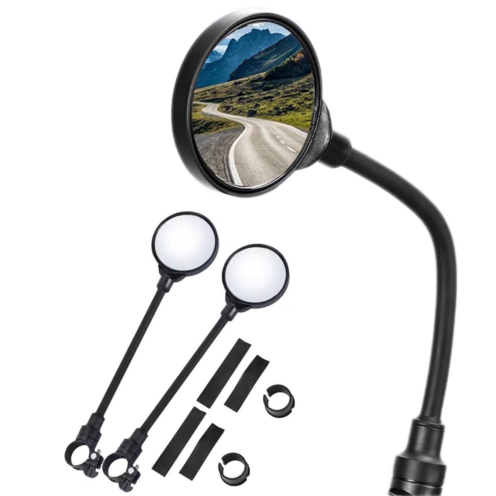 Fahrradspiegel für Lenker - Drehbarer und Verstellbarer Konvexer Weitwinkel-Rückspiegel - Sicherer Fahrrad-Rückspiegel,2 PCS
