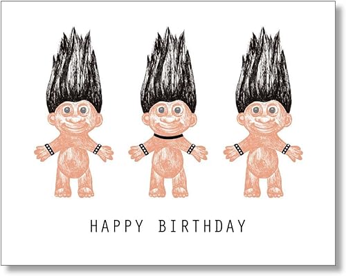 Goth Trolls Birthday Card