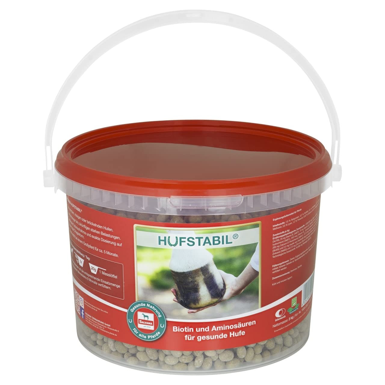 Salvana Hufstabil 3kg Eimer verbessert Hornqualität & -wachstum